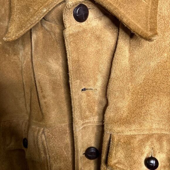 American Vintage 70’s Head Northwest Suede Leather Hippie Coat Large - Picture 3 of 7